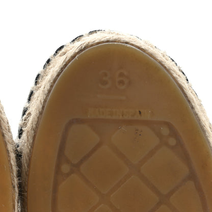 Chanel Mesh Grosgrain CC Espadrilles Mule 36 Beige Black 9 of 15
