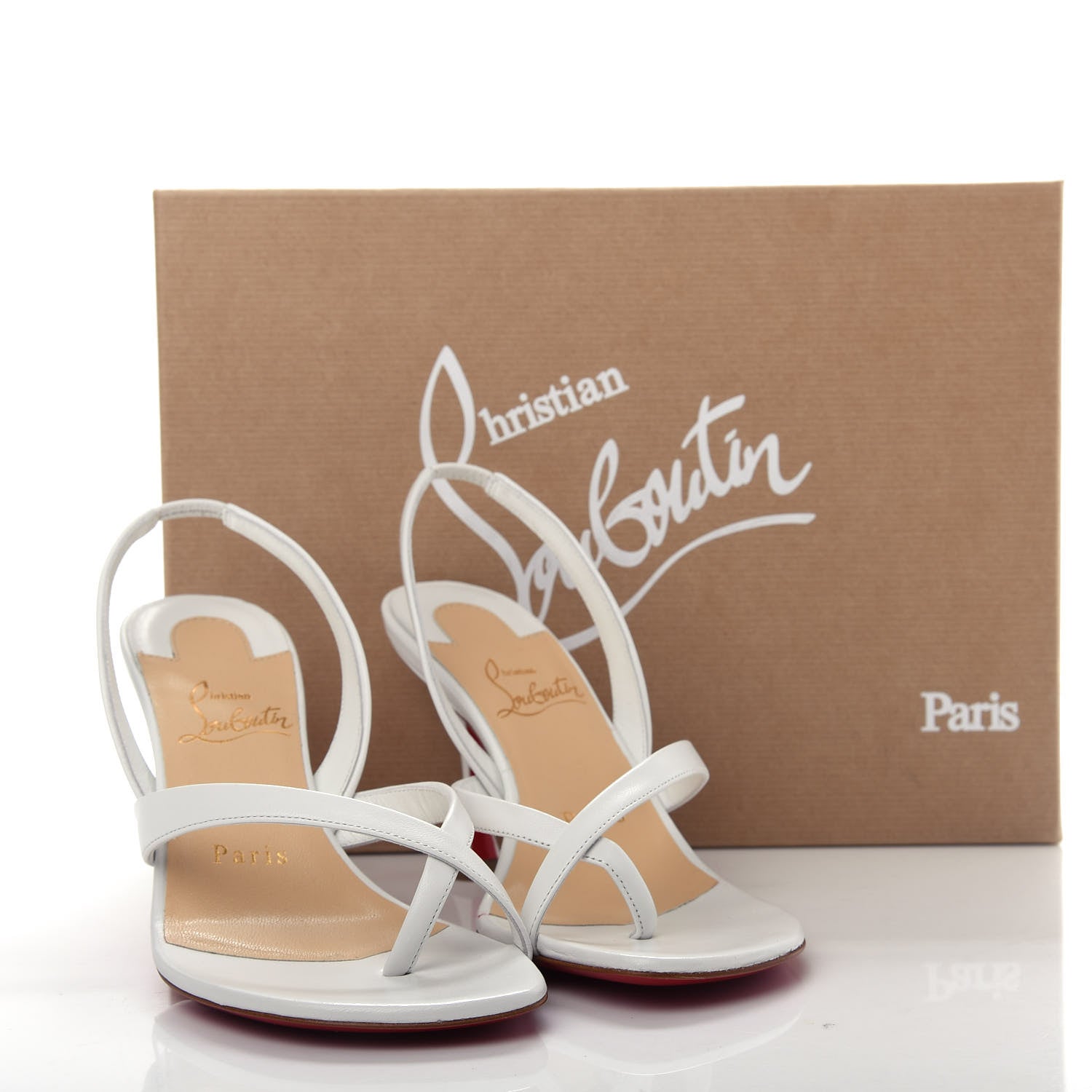 Christian Louboutin Kid Taralita 85 Thong Sandals 35.5 White 11 of 11