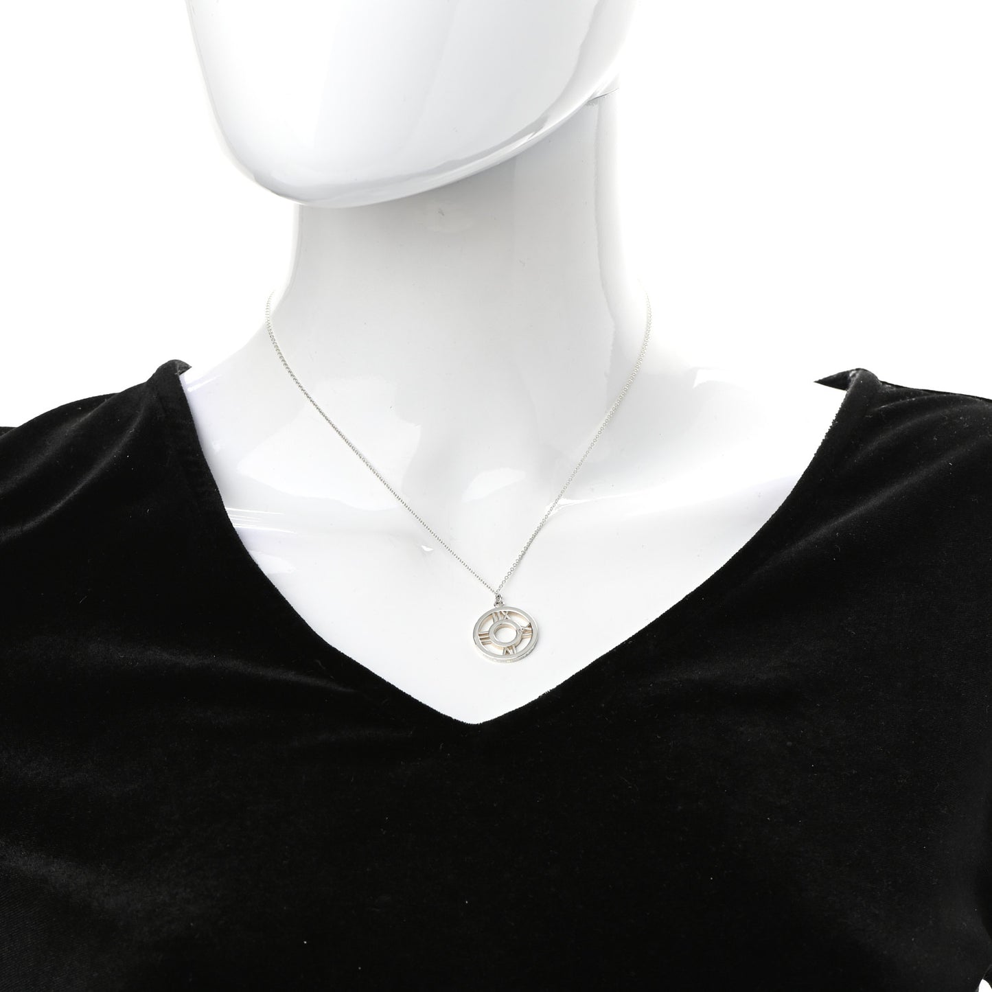 Sterling Silver Medium Atlas Open Pendant Necklace