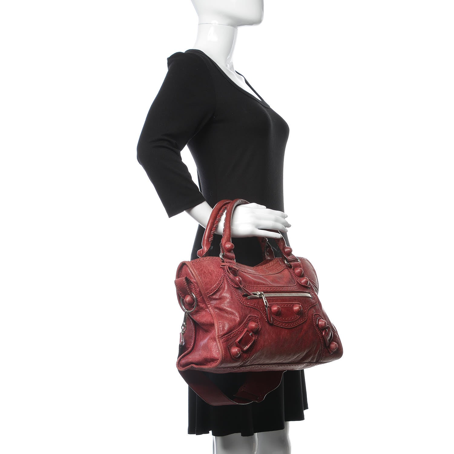 Balenciaga Agneau Giant Brogues Hardware City Pourpre 2 of 22