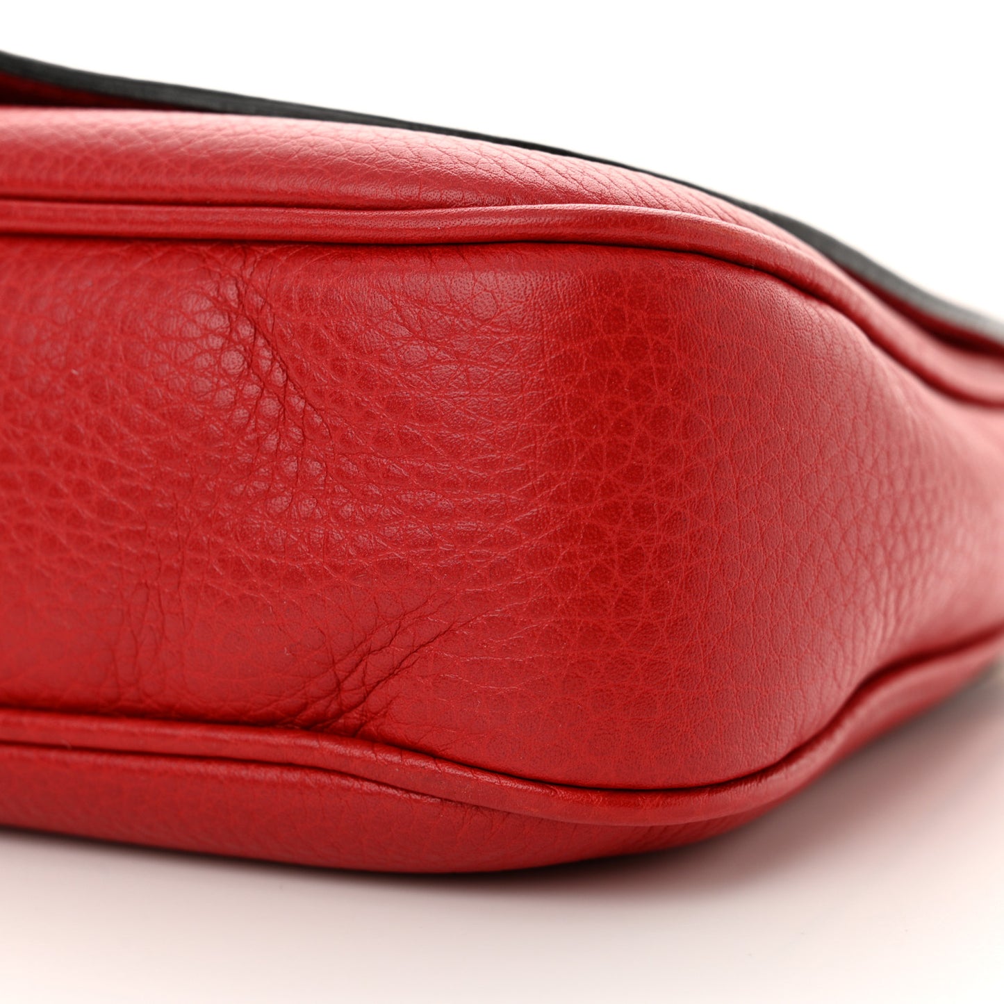 Pebbled Calfskin Medium Soho Flap Crossbody Vibrant Red