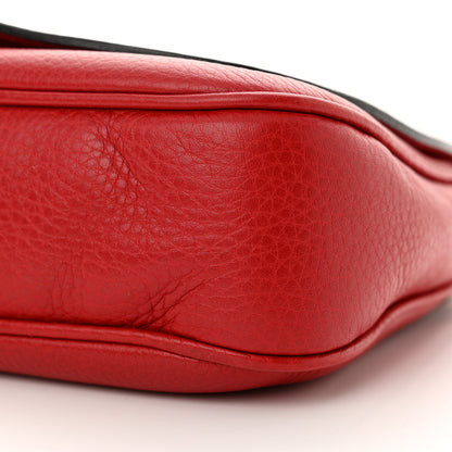 Gucci Pebbled Calfskin Medium Soho Flap Crossbody Vibrant Red 10 of 11