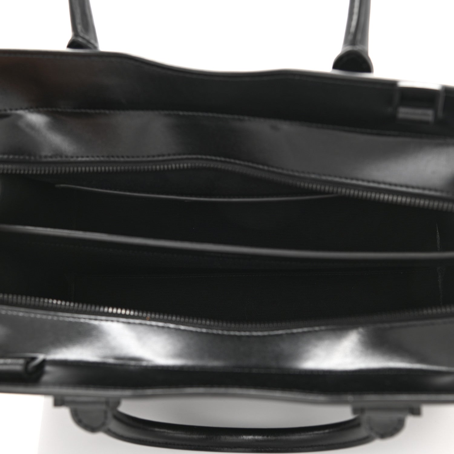 Saint Laurent Shiny Calfskin Medium Uptown Tote Black 5 of 9
