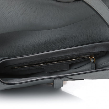 Christian Dior Grained Calfskin Saddle Bag Grey 4 of 7