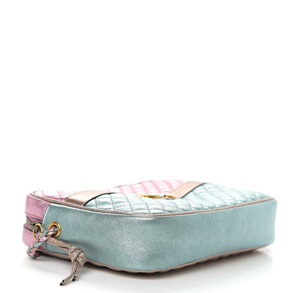 Gucci Laminated Nappa Trapuntata Small Zumi Shoulder Bag Rosa Lago Rame 3 of 9
