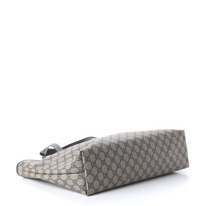 Gucci GG Supreme Monogram Medium Zippered Shopping Tote Dark Brown 4 of 10