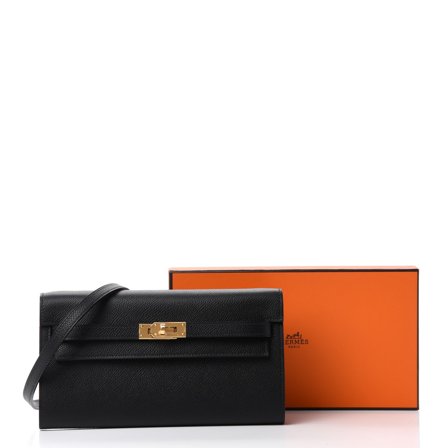 Hermes Epsom Kelly Wallet To Go Black 11 of 11
