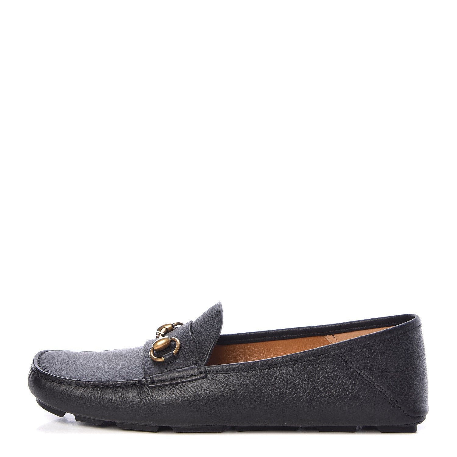 Gucci Hebron Calfskin Mens Horsebit Loafers 10 Black 1 of 9