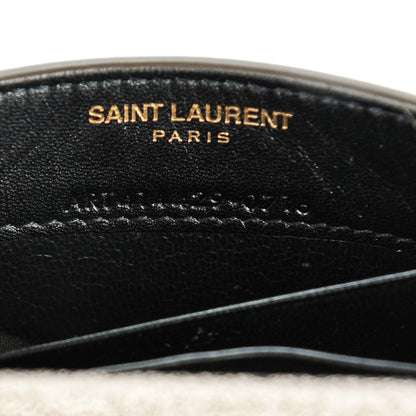 Saint Laurent Metallic Grained Leather Monogram Envelope Wallet Bronze 7 of 7