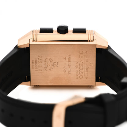 Jaeger-LeCoultre 18K Rose Gold Rubber 35mm Squadra Chronograph Grande Date Automatic Watch Black Q7012672 5 of 6