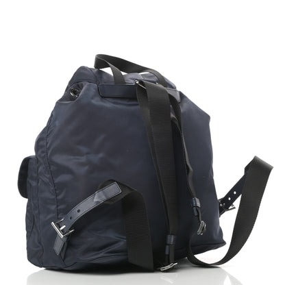 Prada Tessuto Nylon Medium Backpack Blue Black 4 of 12