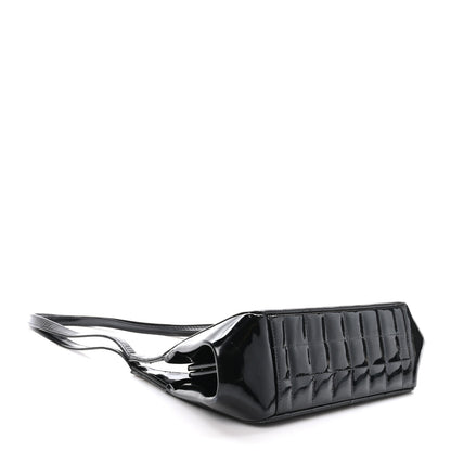 Chanel Patent Chocolate Bar Quilted CC Shoulder Bag Black 4 of 10