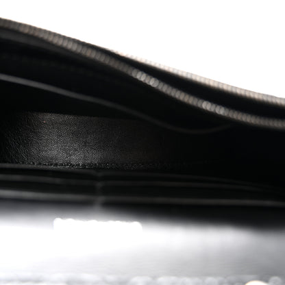 Balenciaga Shiny Calfskin Monochrome Crocodile Embossed Hourglass Chain Bag Black 5 of 10