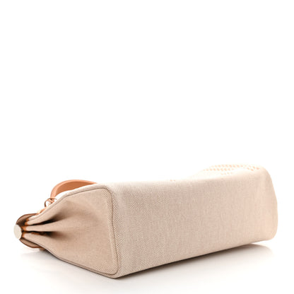 Hermes Vache Hunter Toile H Brides de Gala Herbag Zip Retourne 31 PM Natural 5 of 14