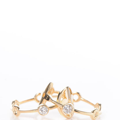 Louis Vuitton 18K Gold Diamond Monogram Idylle Blossom Ring Set 53 6.5 3 of 5
