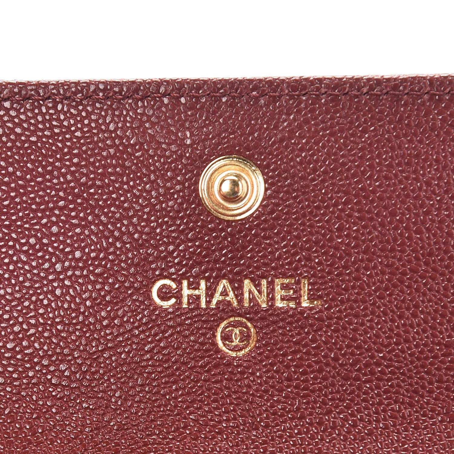 Chanel Caviar Quilted Boy Card Holder Wallet Burgundy 6 of 9