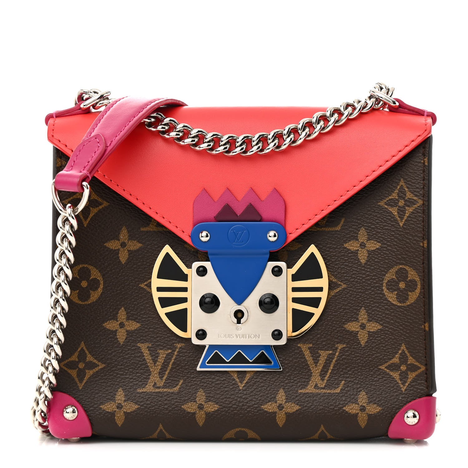 Louis Vuitton Monogram Pochette Mask PM Corail 1 of 18