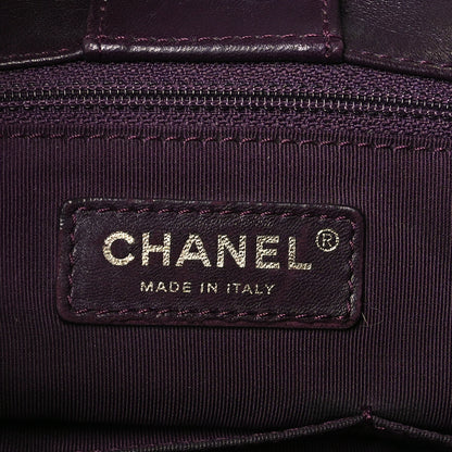 Chanel Lambskin Quilted Large Drawstring Shoulder Bag Dark Purple 6 of 10