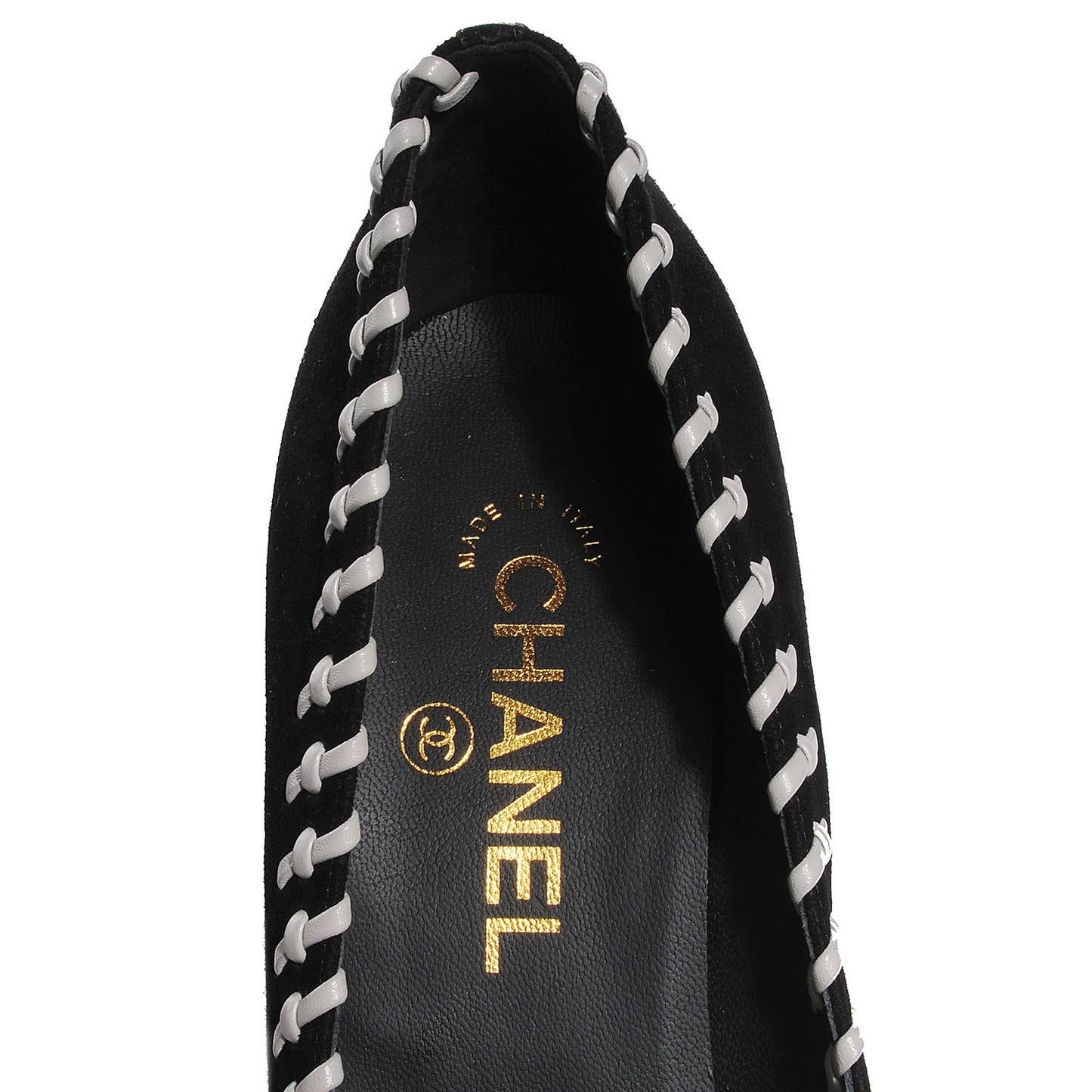 Suede CC Cap Toe Pumps 39 Black White