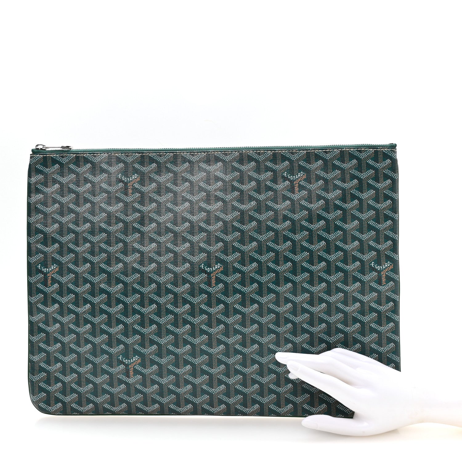 Goyard Goyardine Senat Pochette GM Green 2 of 7