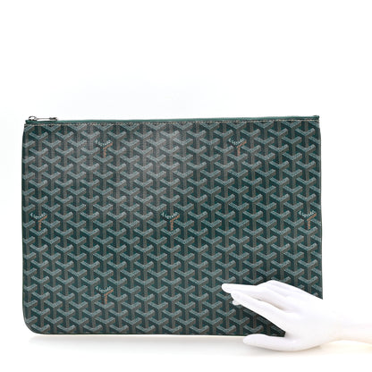 Goyard Goyardine Senat Pochette GM Green 2 of 7