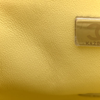 Chanel Lambskin Quilted Mini Square Flap Yellow 7 of 10