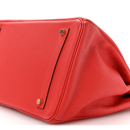 Hermes Taurillon Clemence BIRKIN 35 Rouge Tomate 9 of 10