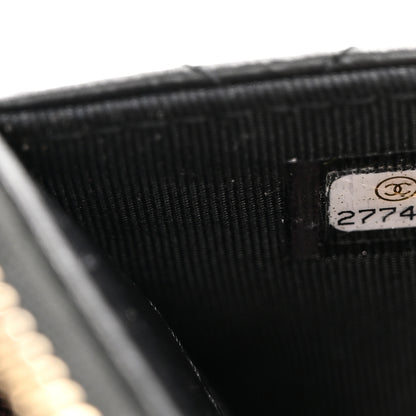 Chanel Lambskin Quilted Classic Pouch With Handle Black 7 of 11