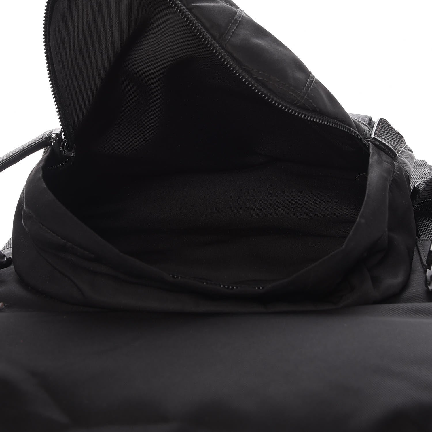 Prada Tessuto Nylon Impunturato Double Buckle Backpack Black 6 of 10