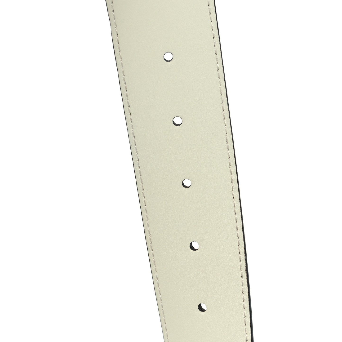 Azalea Calfskin Enamel Monochrome Double G 40mm Belt 85 34 Mystic White