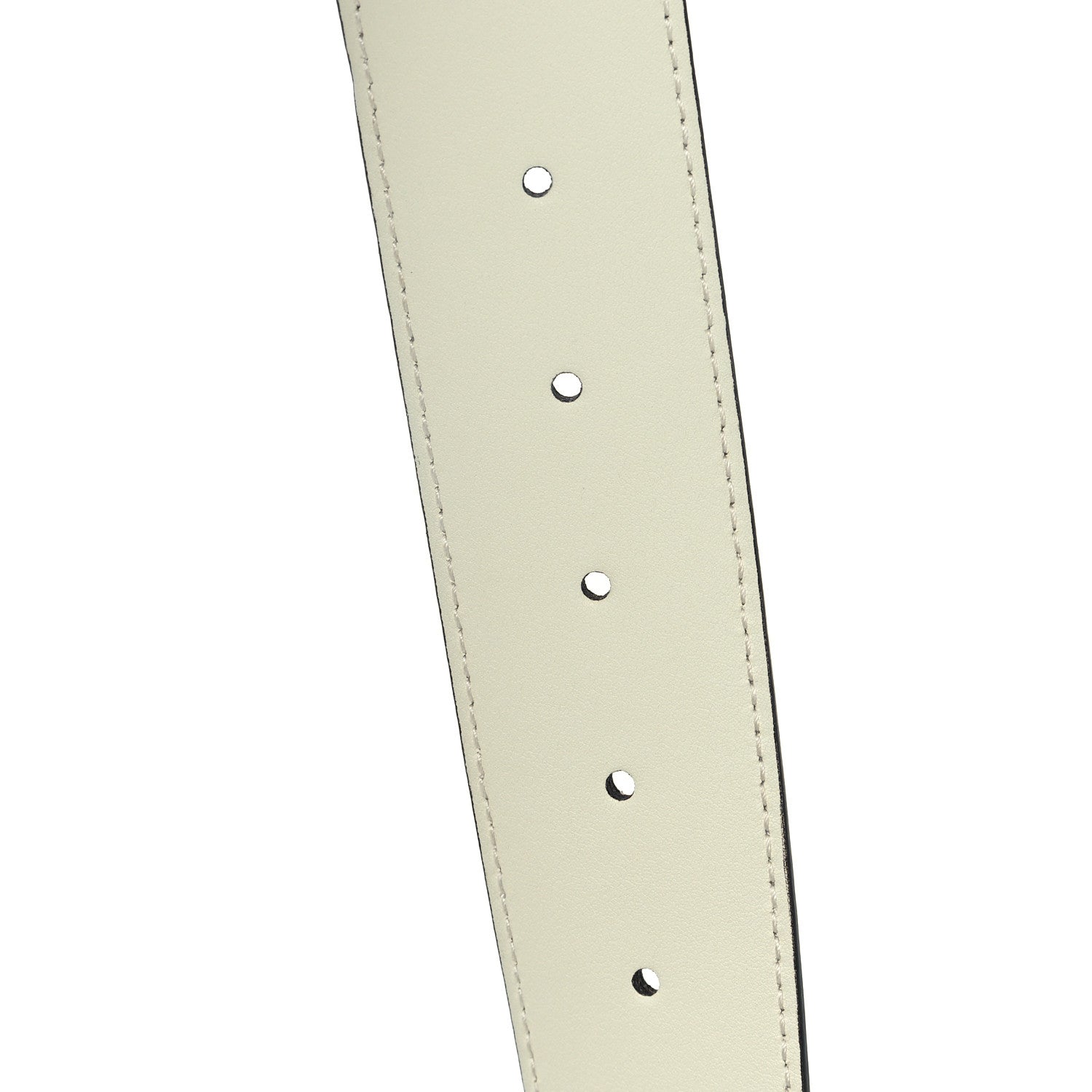 Gucci Azalea Calfskin Enamel Monochrome Double G 40mm Belt 85 34 Mystic White 4 of 5