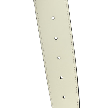 Gucci Azalea Calfskin Enamel Monochrome Double G 40mm Belt 85 34 Mystic White 4 of 5