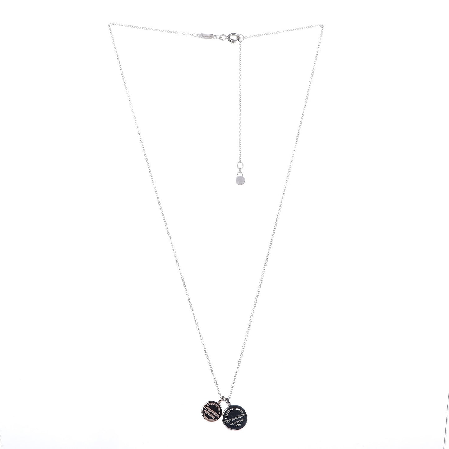 Sterling Silver Rubedo Return to Circle Duo Pendant Necklace