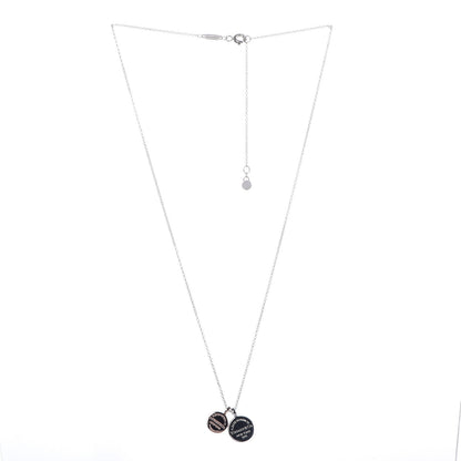 Tiffany Sterling Silver Rubedo Return to Circle Duo Pendant Necklace 3 of 6