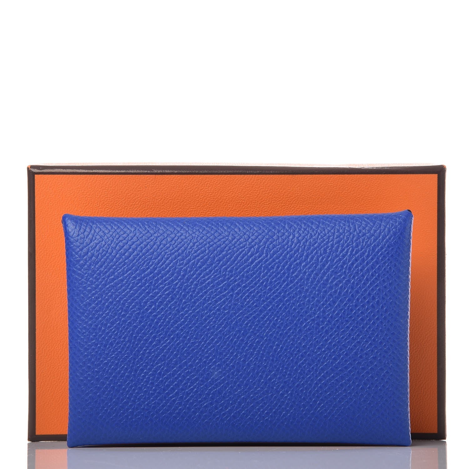 Hermes Epsom Calvi Card Case Bleu Royal 8 of 9