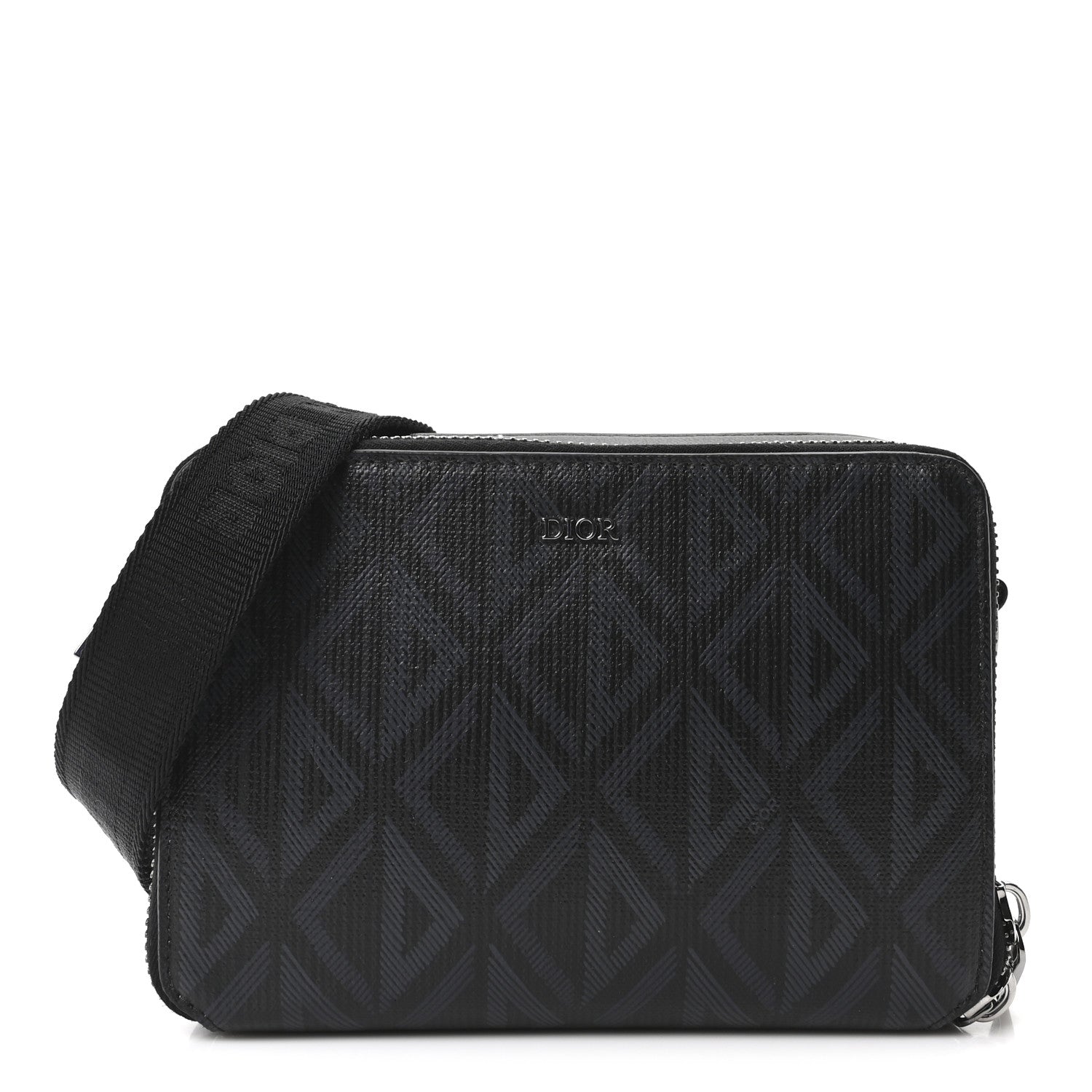 Christian Dior Coated Canvas CD Diamond Messenger Pouch Black 1 of 9