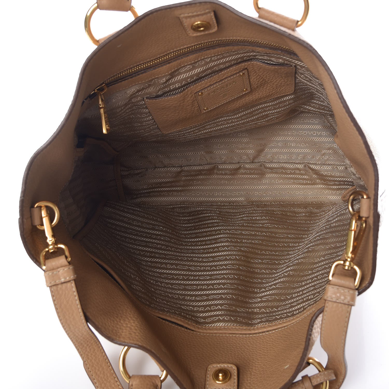 Prada Vitello Daino Shopping Tote Sughero 6 of 8