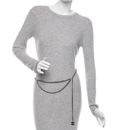 Chanel Lambskin Enamel CC Chain Belt Black Silver 2 of 3