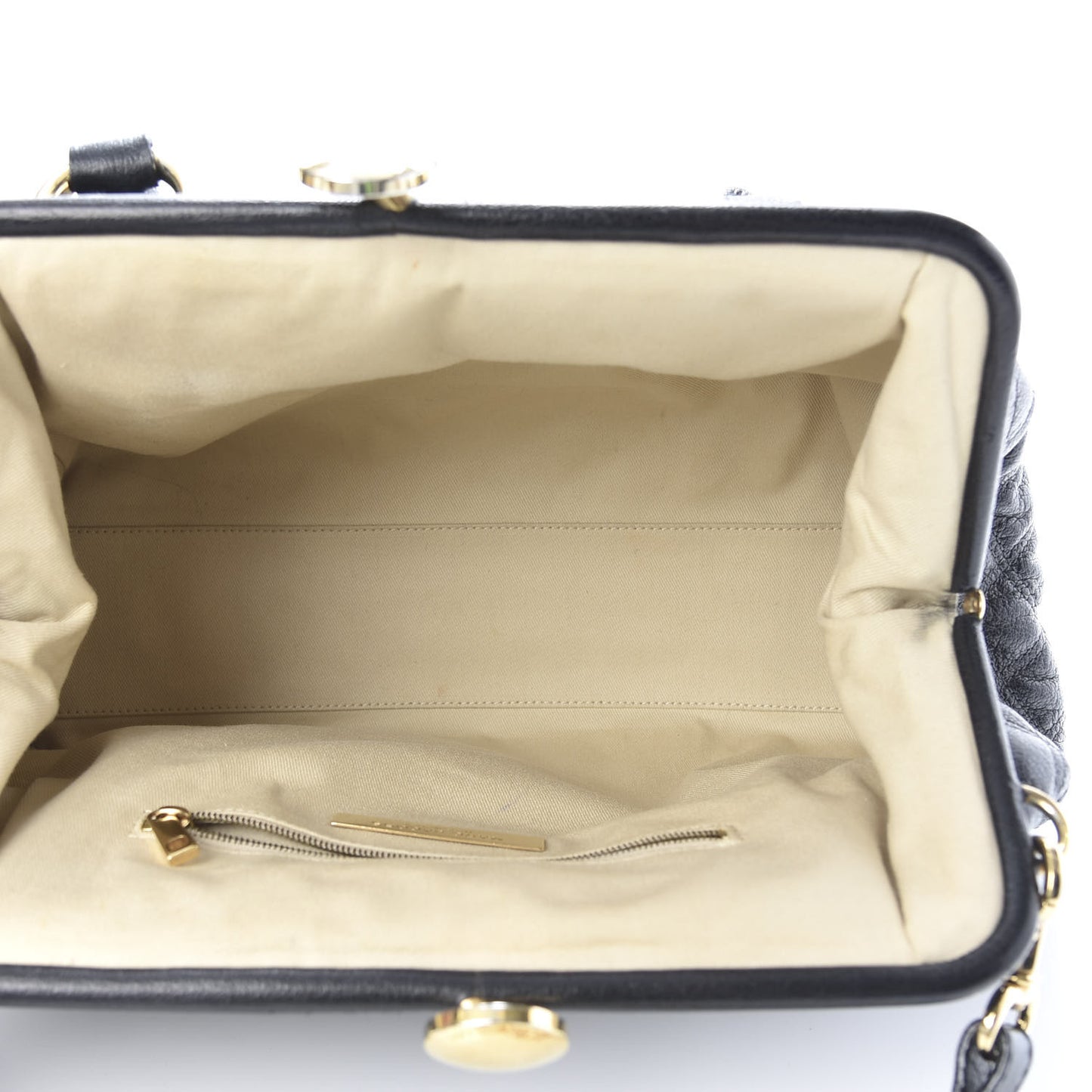 Calfskin Quilted Stam Black