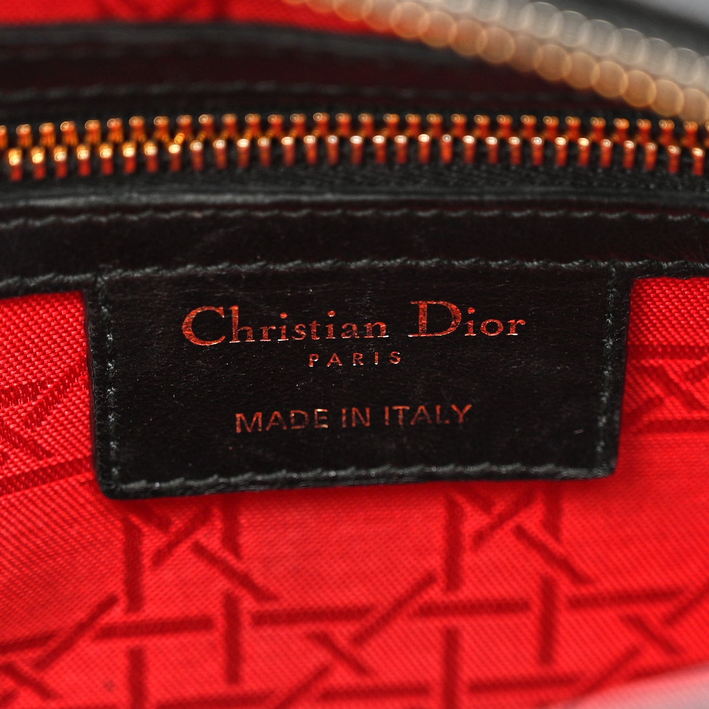 Lambskin Cannage Medium Lady Dior Black