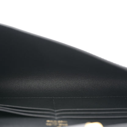 Balenciaga Shiny Calfskin Top Handle Hourglass Clutch Black 5 of 8