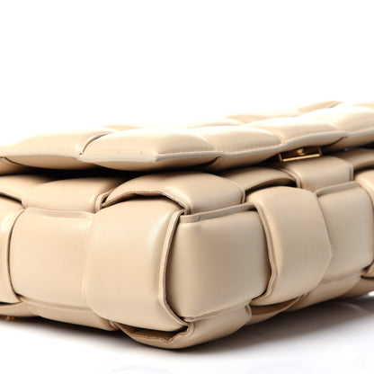 Bottega Veneta Lambskin Maxi Intreccio Padded Chain Cassette Crossbody Bag Porridge 6 of 12