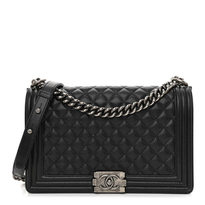 Chanel Caviar Quilted New Medium Boy Flap Black 1 of 12