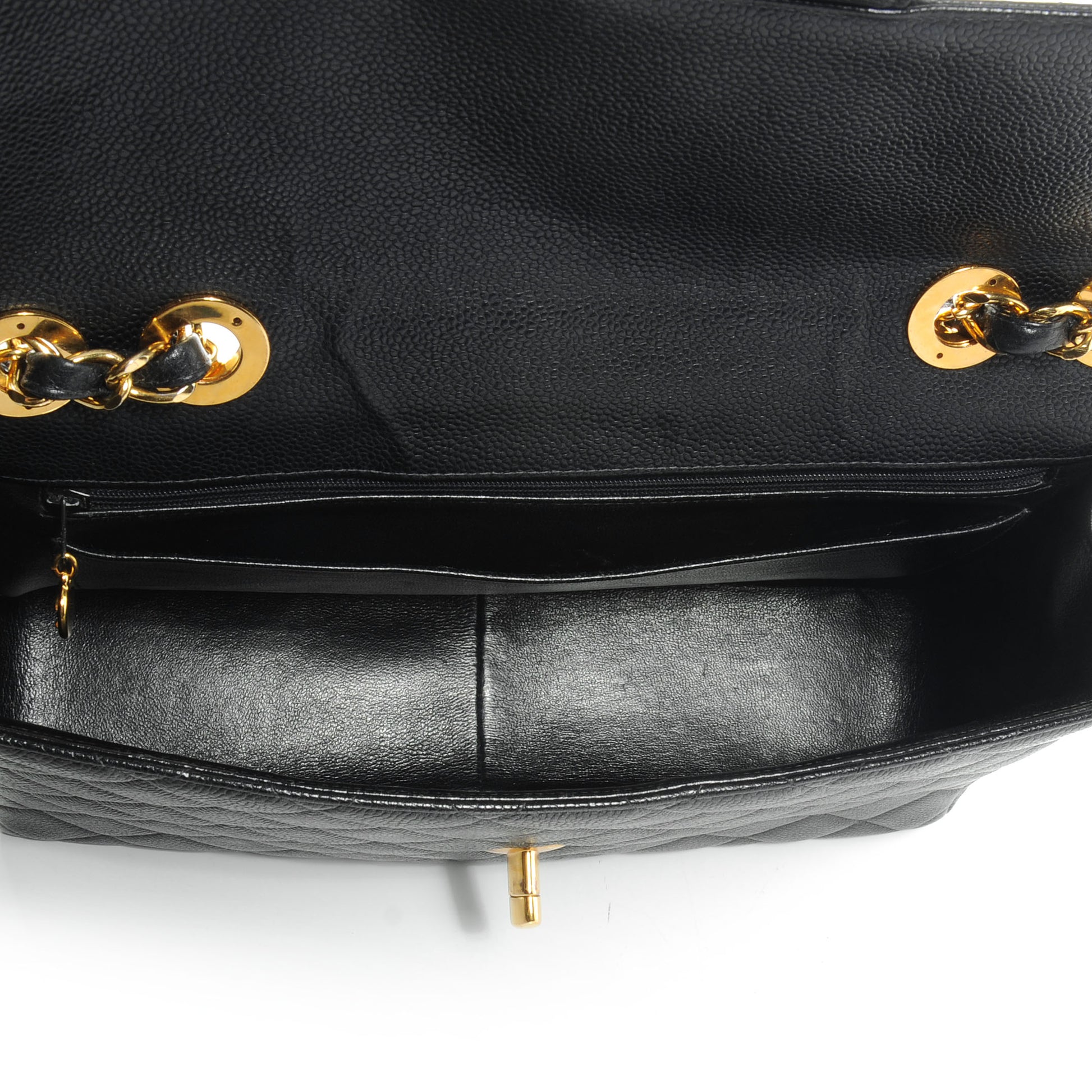 Chanel Caviar Jumbo Single Flap Black 6 of 9