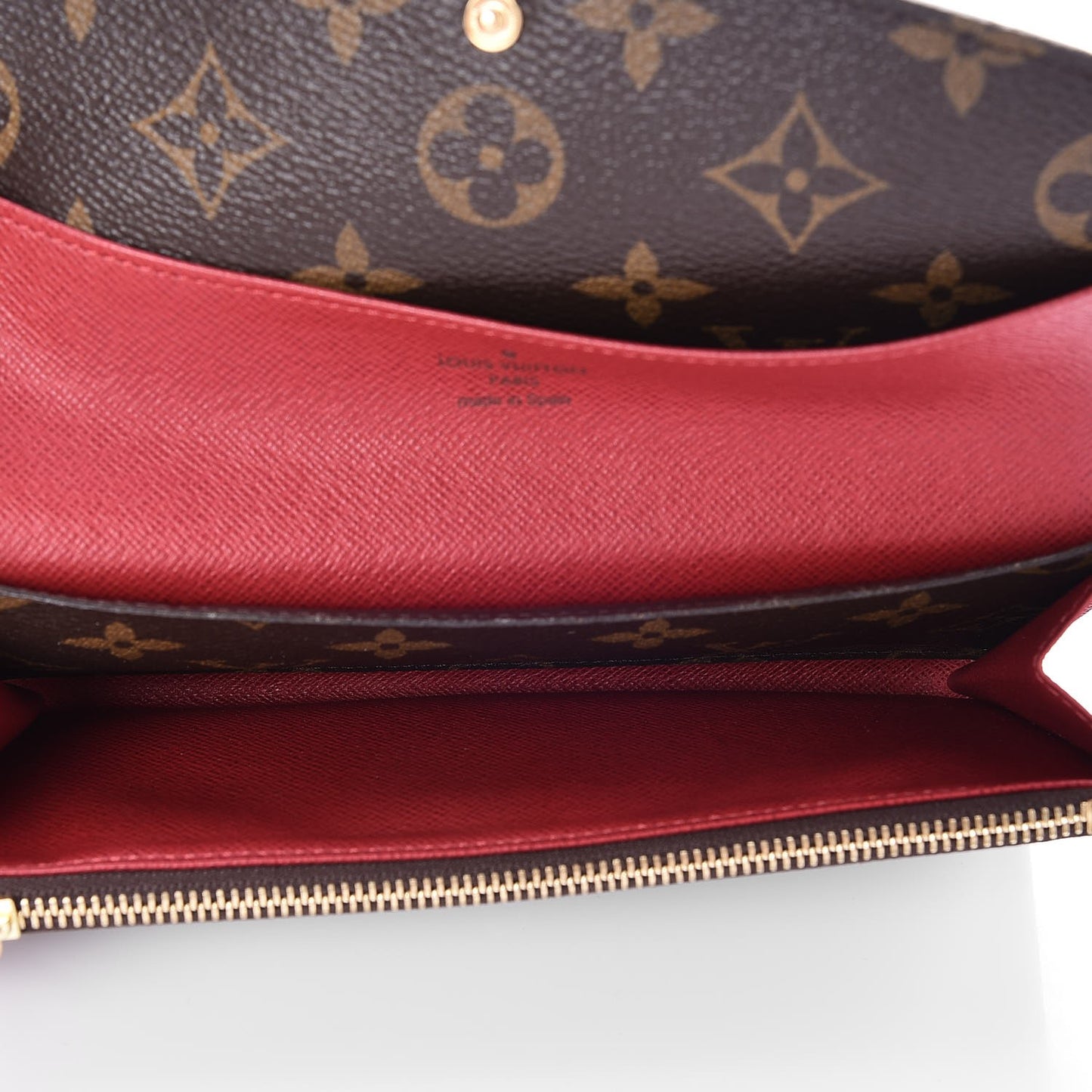 Monogram Emilie Wallet Red