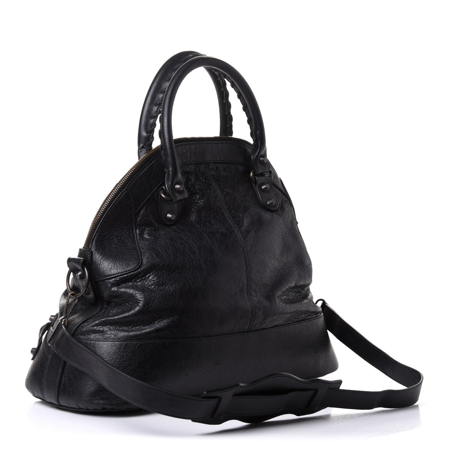 Balenciaga Agneau Classic Hardware Bowling Bag Black 2 of 9