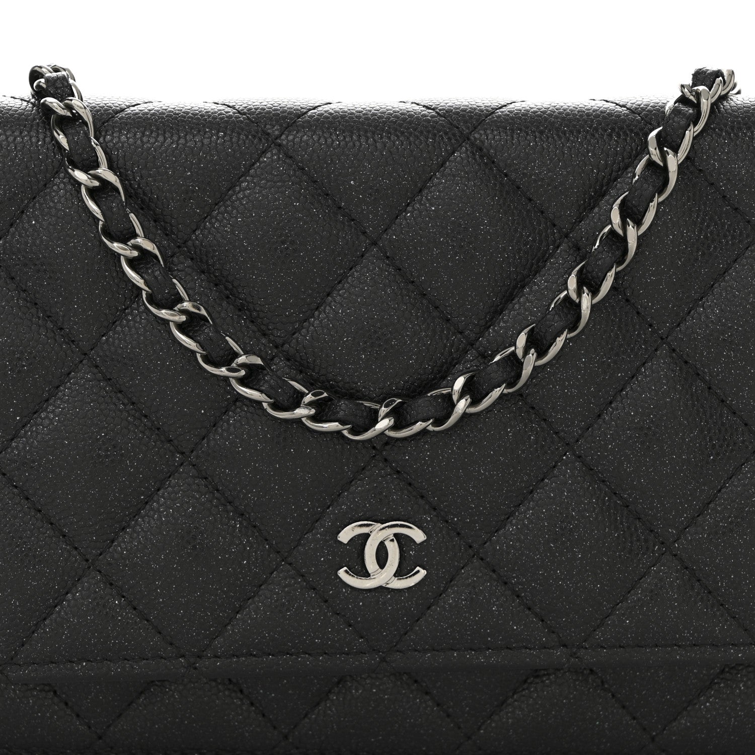 Chanel Caviar Quilted Wallet on Chain WOC Black 9 of 11