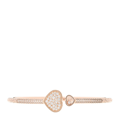 Chopard 18K Rose Gold Diamond Happy Hearts Bangle Bracelet 1 of 4