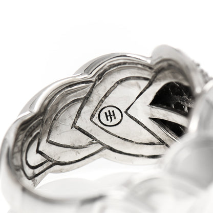 John Hardy Sterling Silver Diamond Legends Naga Dragon Scale Ring 54 7 6 of 8
