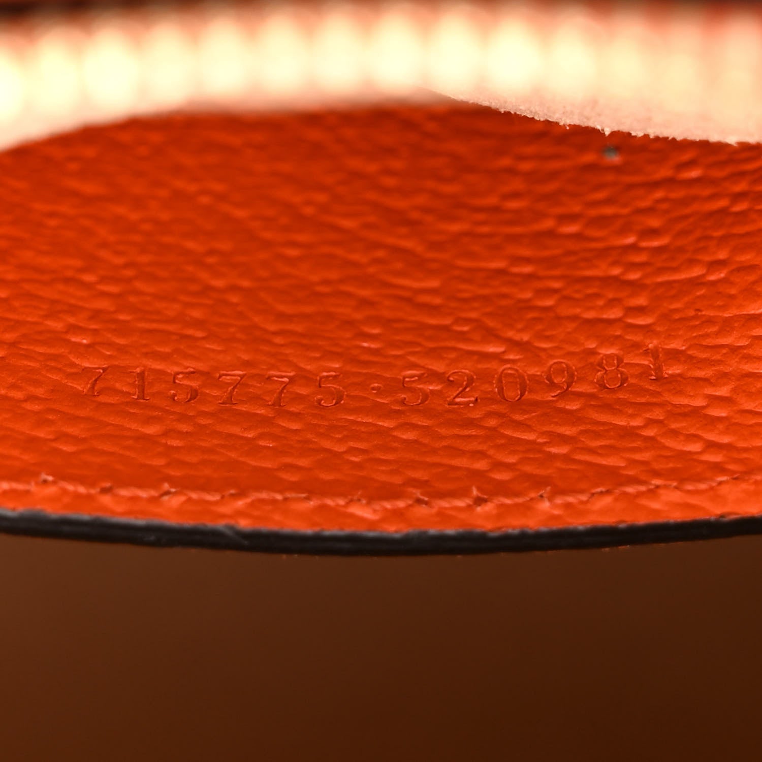Gucci Textured Dollar Calfskin Mini Diana Dome Tote Bag Deep Orange Spicy Cyclamin 7 of 12